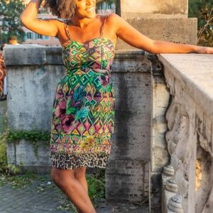 100% Cotton Dress Tribal Print